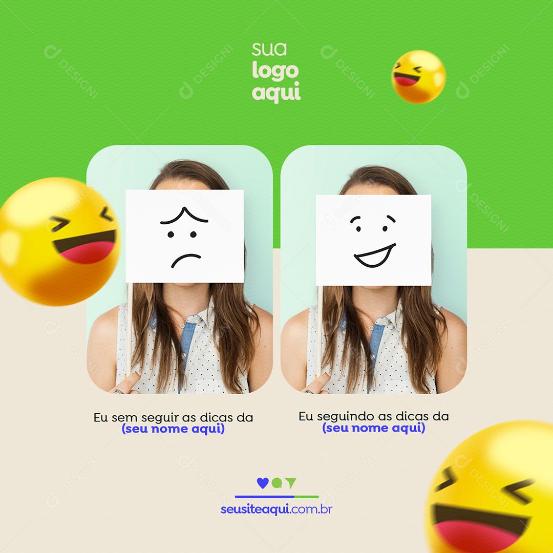 Eu seguindo as dicas da Investimento Social Media PSD Editável