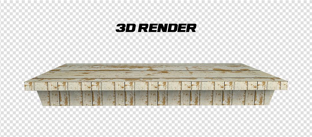 Mesa de Madeira Elemento 3D para composição PSD