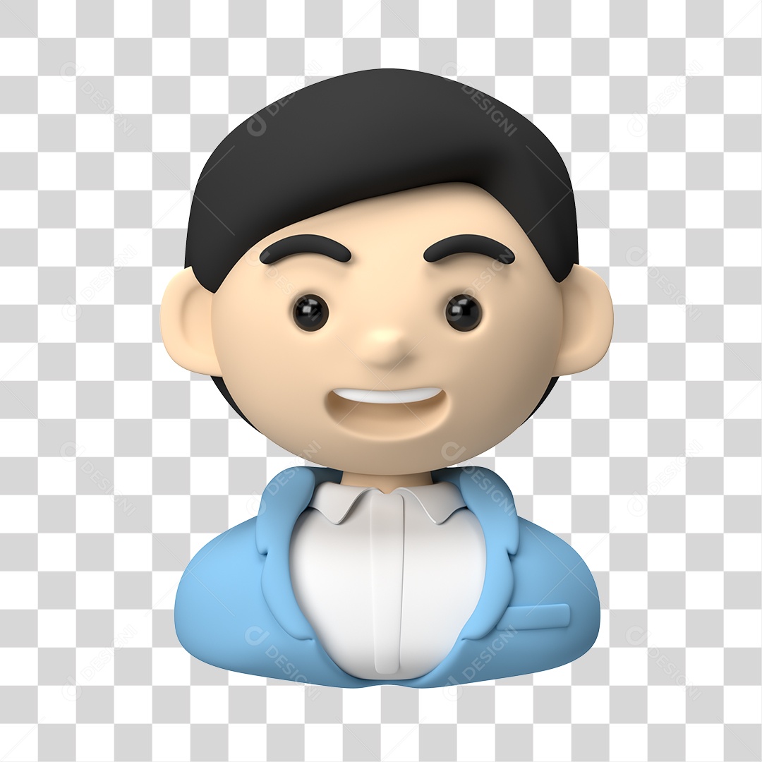 Personagem trabalhador 3D PNG Transparente