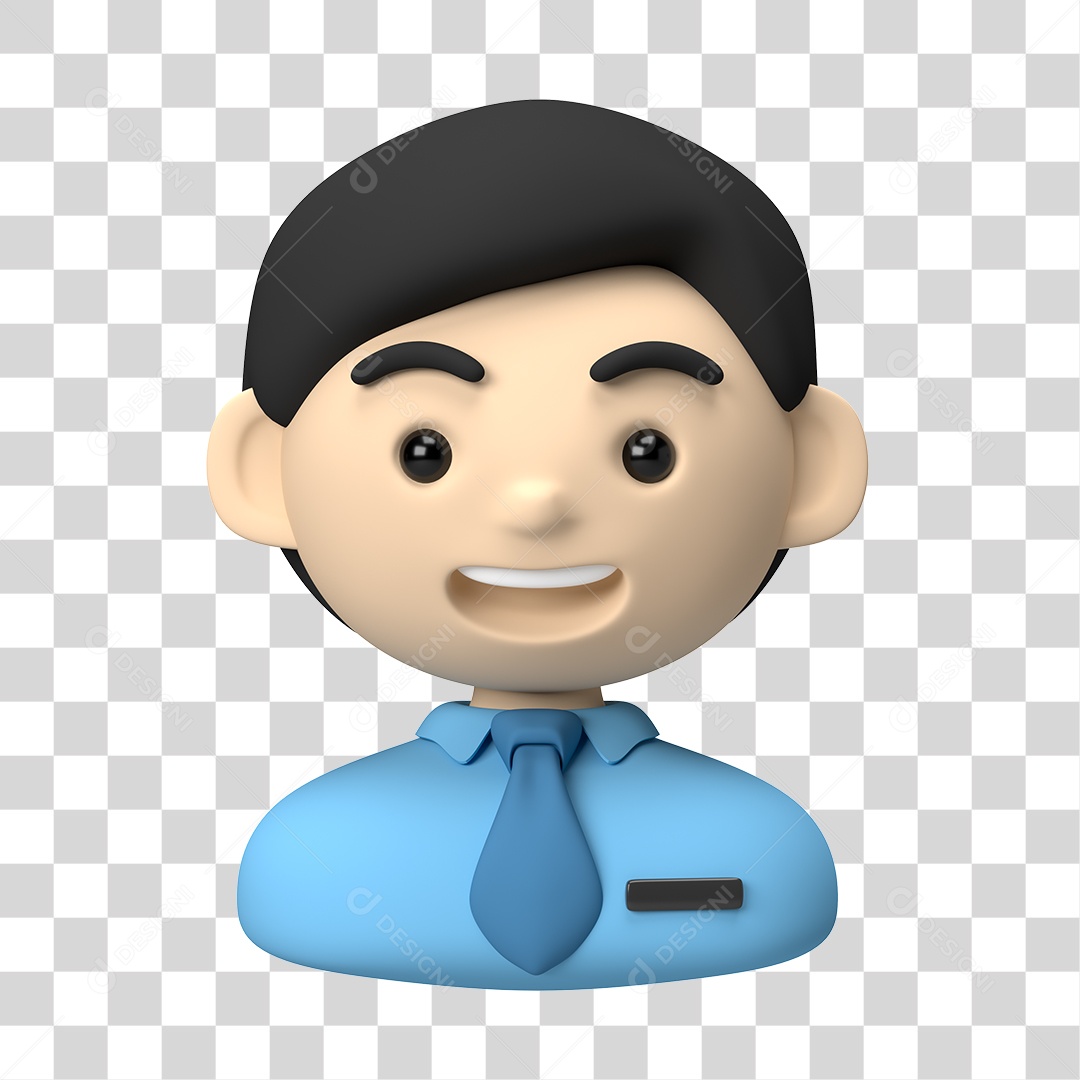 Personagem homem trabalhador PNG Transparente