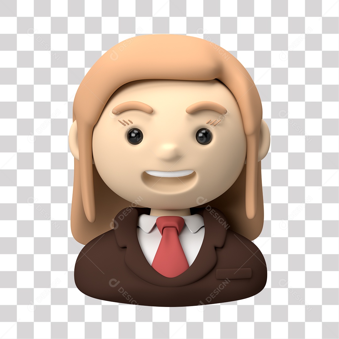 Personagem Feminino 3D PNG Transparente