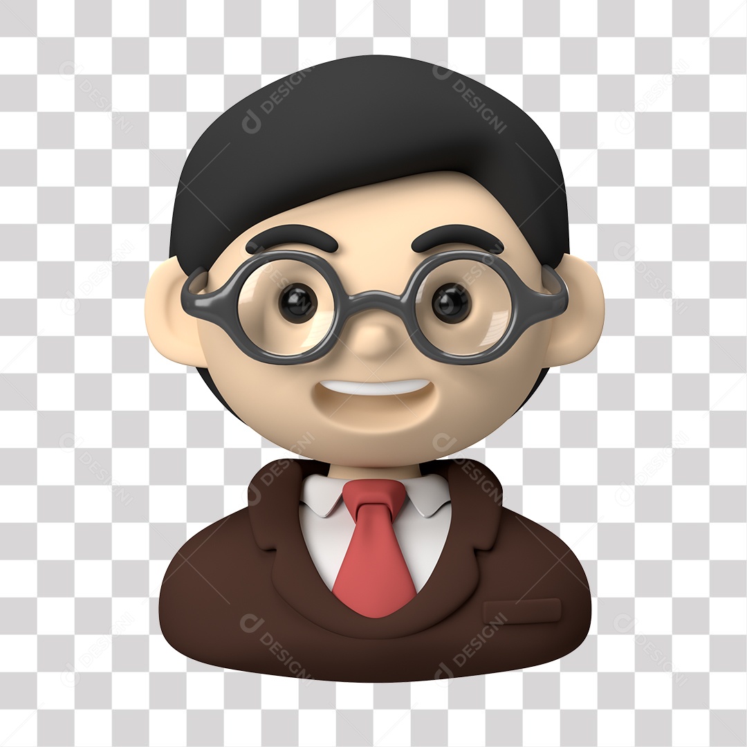 Personagem Masculino 3D PNG Transparente