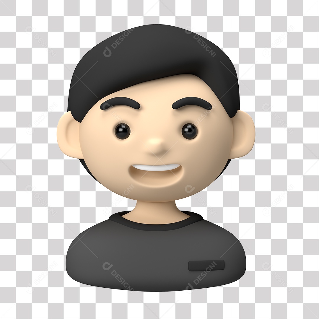 Personagem Jovem 3D PNG Transparente