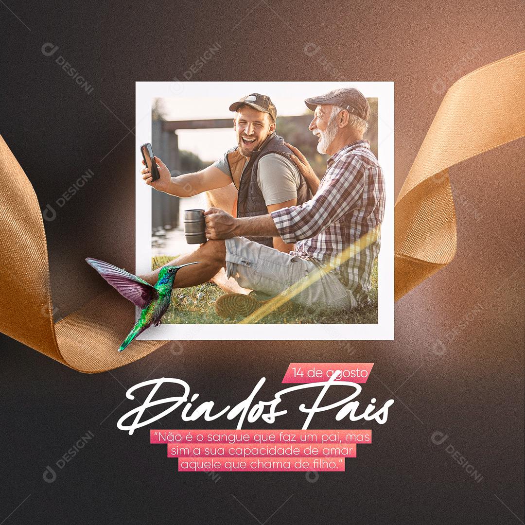 Social Media  Feliz Dia dos Pais 14 de Agosto PSD Editável