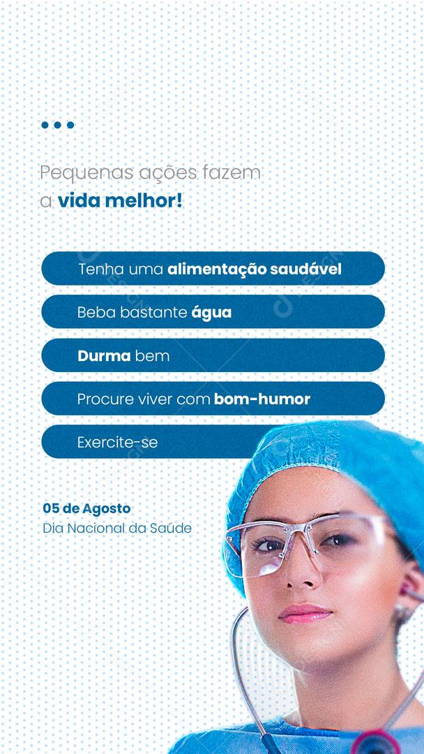 National Health Day August 5th Social Media Editable PSD