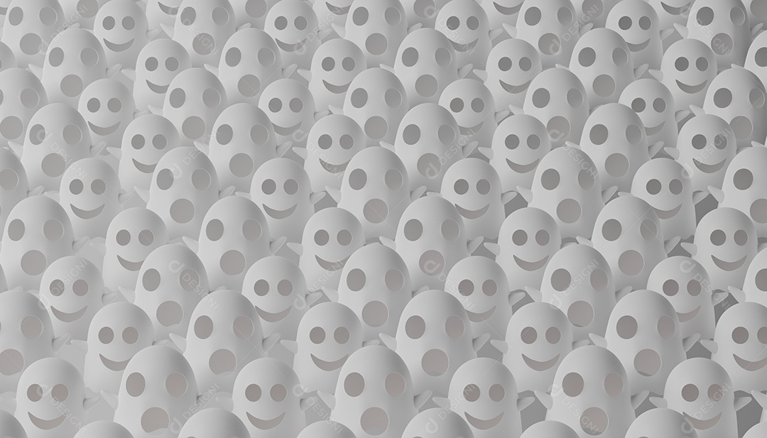 Renderização 3D Fundo fantasminhas