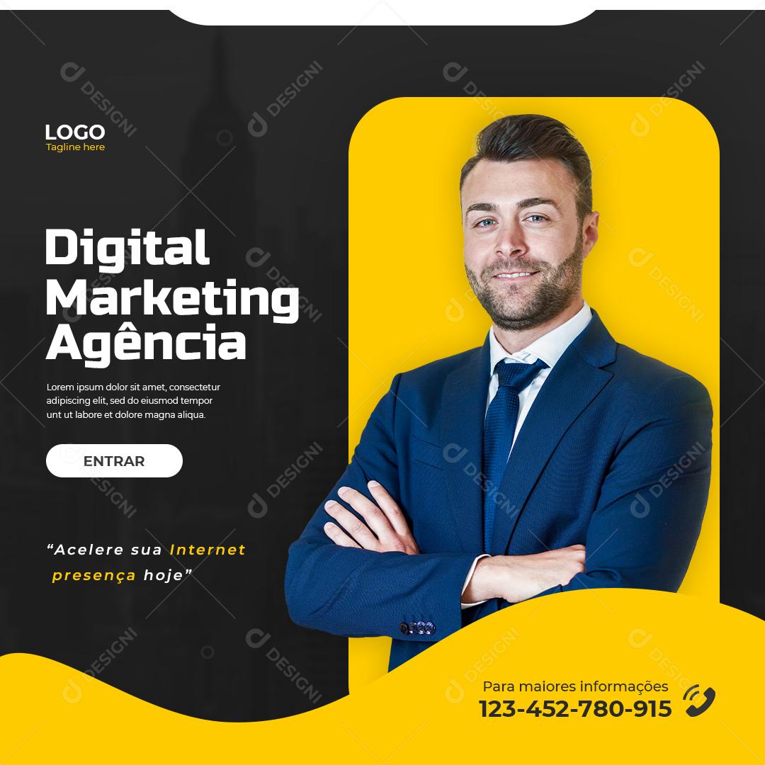 Digital Marketing Agência Social Media PSD Editável