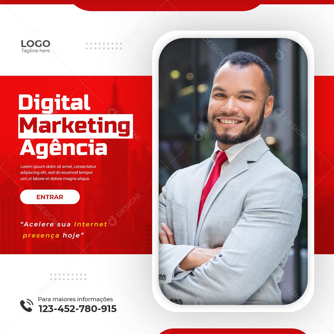 Digital Marketing Agência Social Media PSD Editável