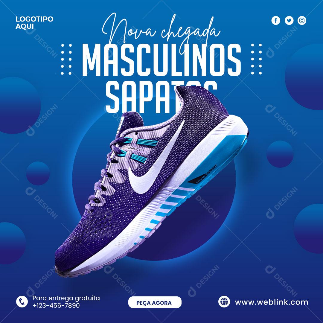 Social Media Lojas de Calçados Sapados Masculinos PSD Editável