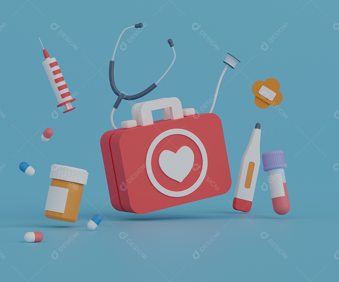 Renderização 3D Conceito saúde