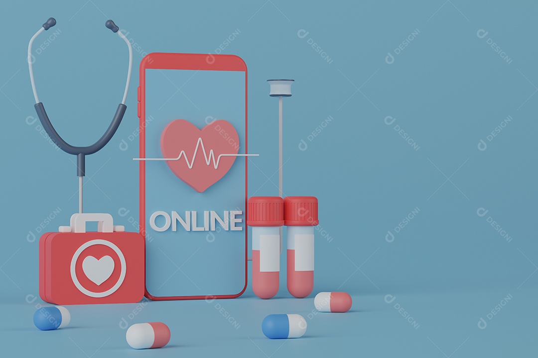 Renderização 3D Conceito saúde