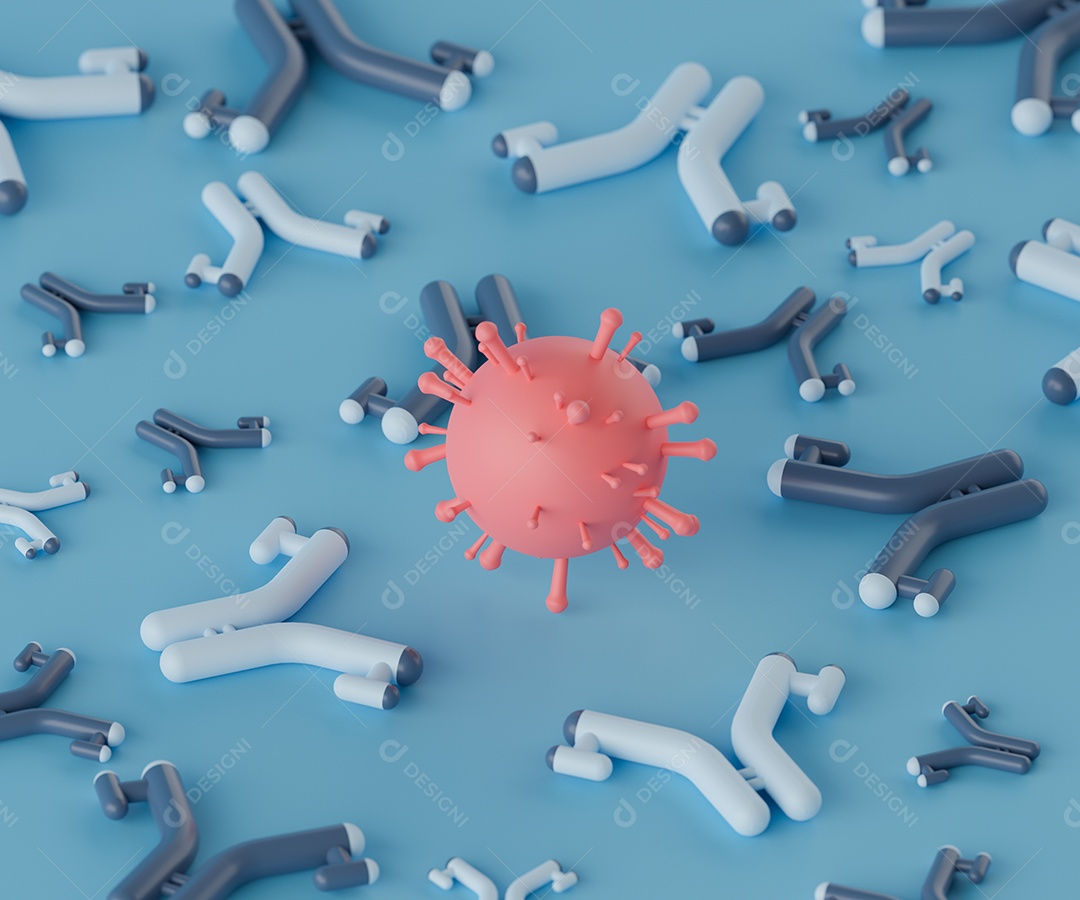 Renderização 3D Conceito vírus