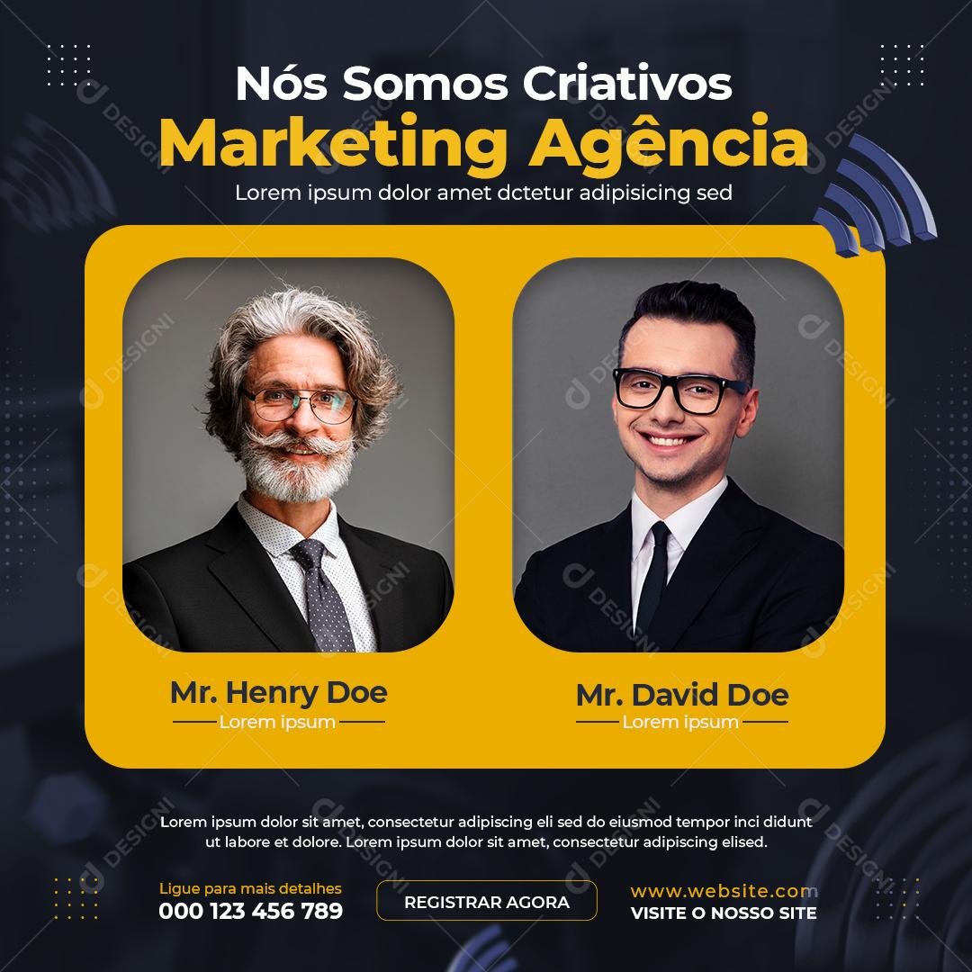 Nós Somos Criativos Marketing Agência Social Media PSD Editável