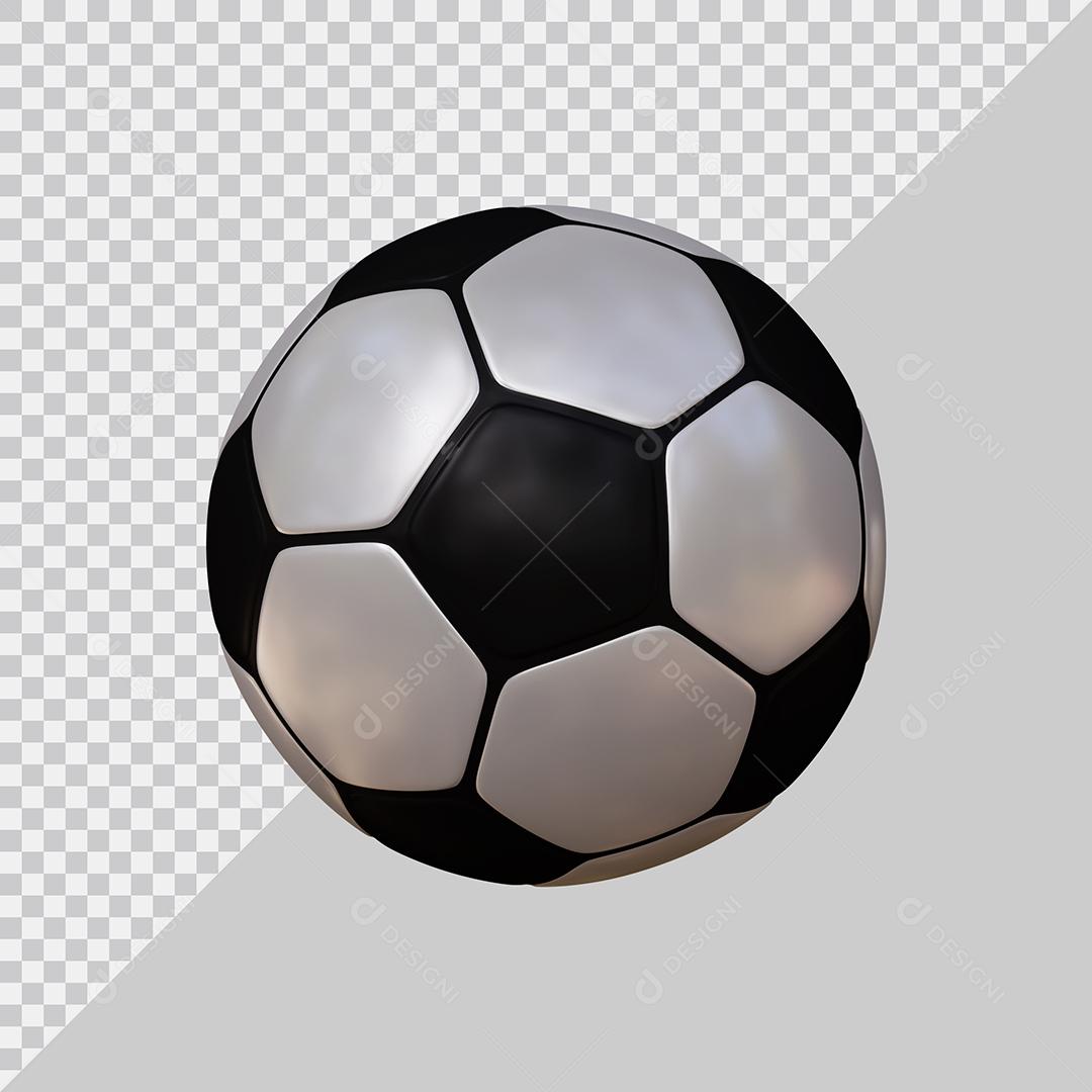 Bola de futebol com estilo 3D Elemento PSD