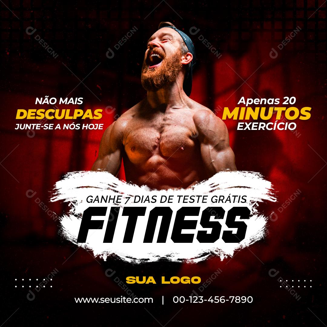 Não mais desculpas Junte se a nós Hoje Academia Social Media PSD Editável