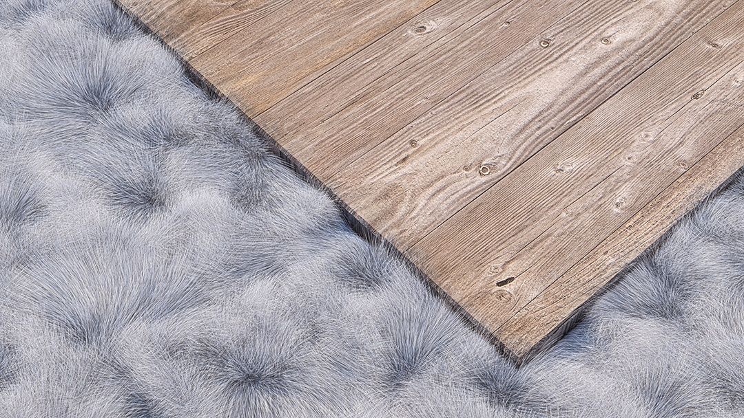 Uma imagem de renderização 3d da placa de madeira colocada na pele branca.