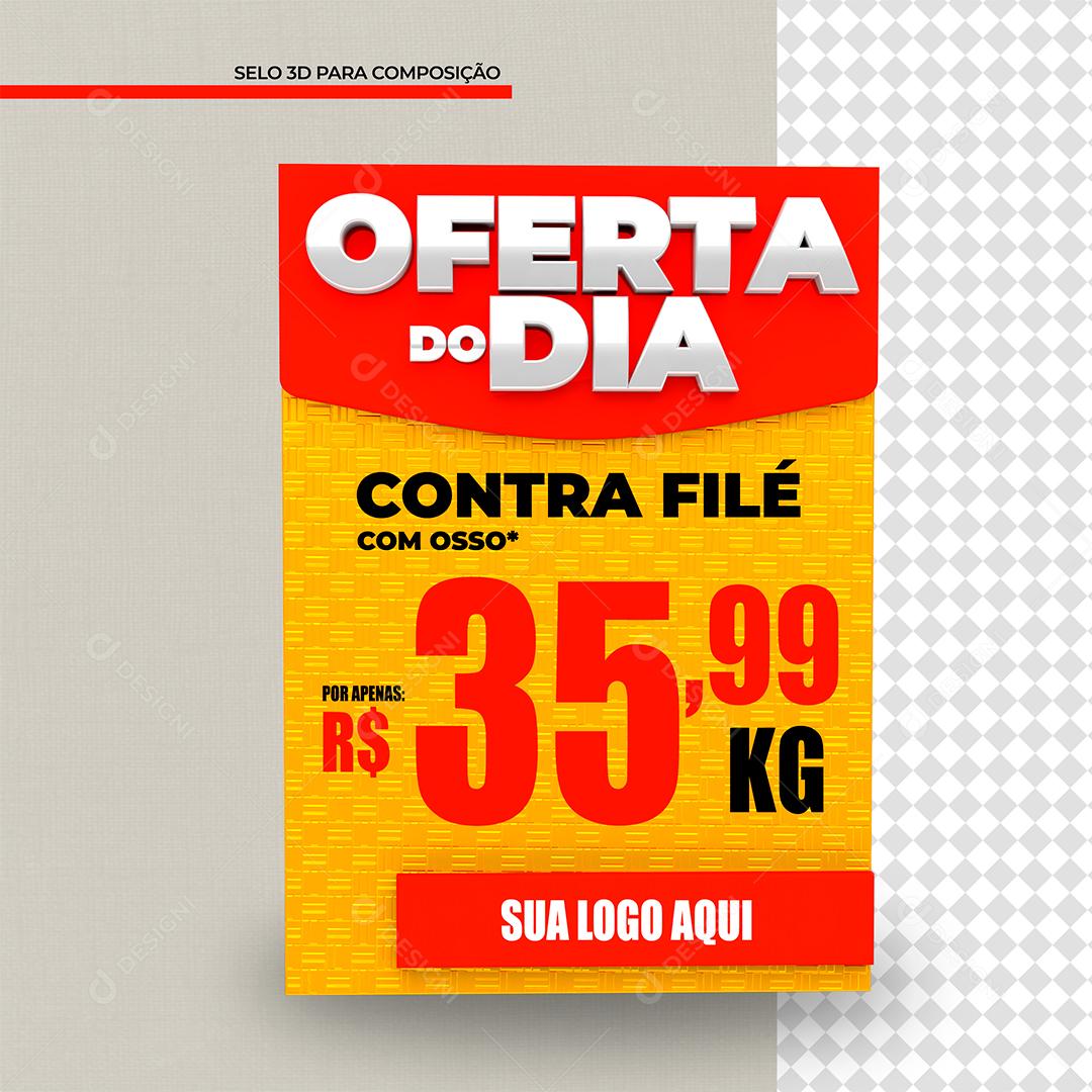 Oferta do Dia Elemento 3D para Composição PSD