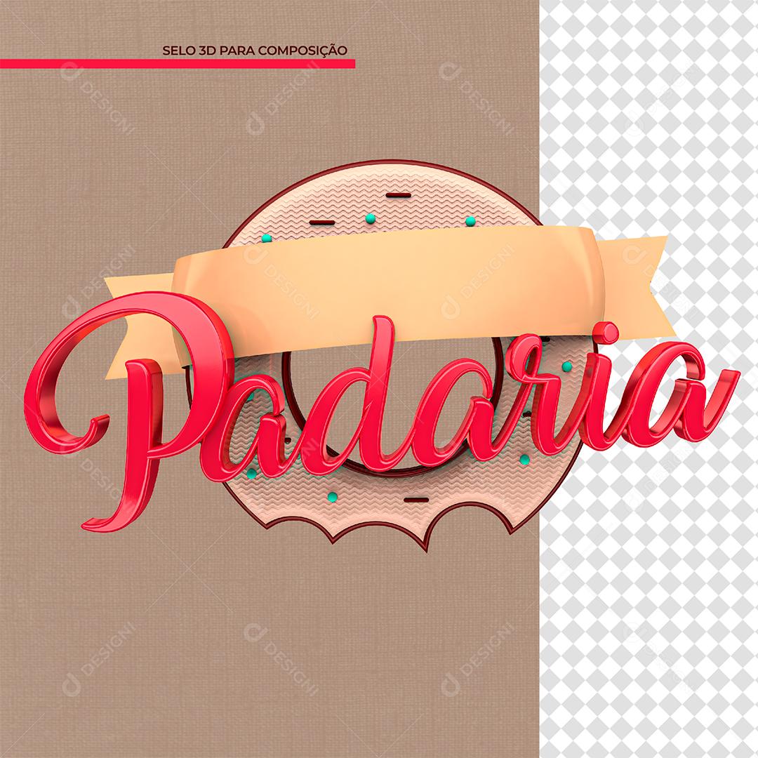 Padaria Selo 3D para Composição PSD