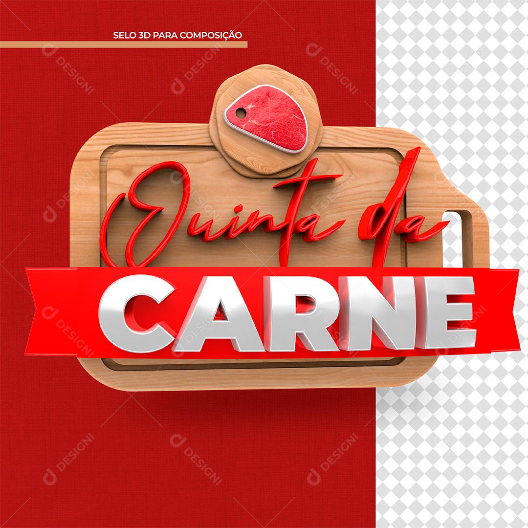 Quinta da Carne Selo 3D para composição PSD