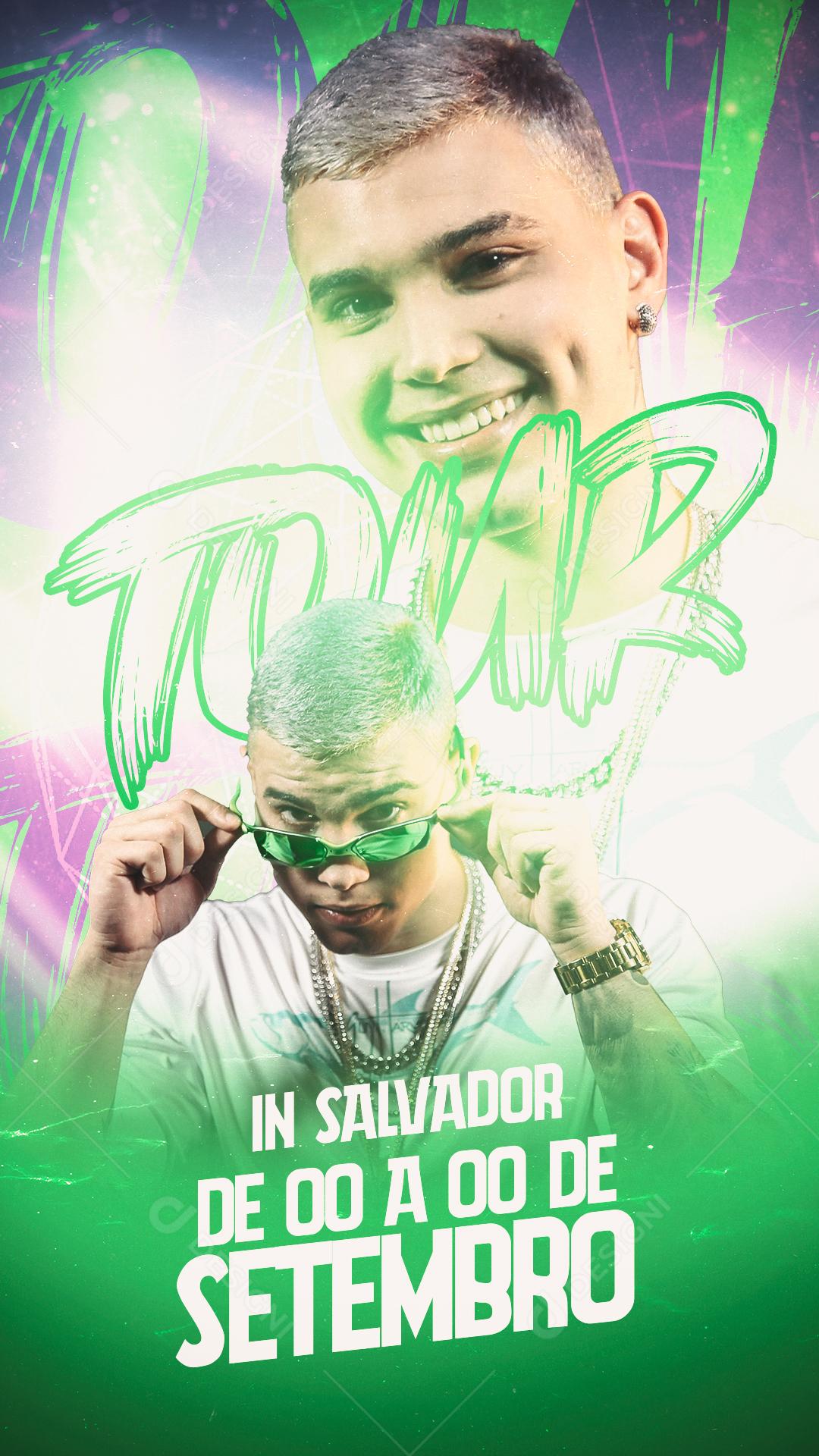 Social Media Flyer Story Tour In Salvador PSD Editável