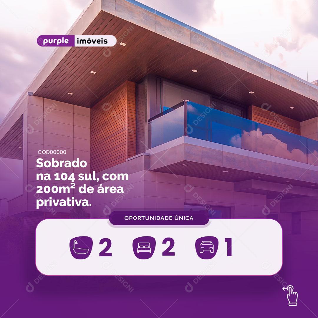 Post Imobiliária Imóvel Imovéis Casa Própria Social Media PSD Editável