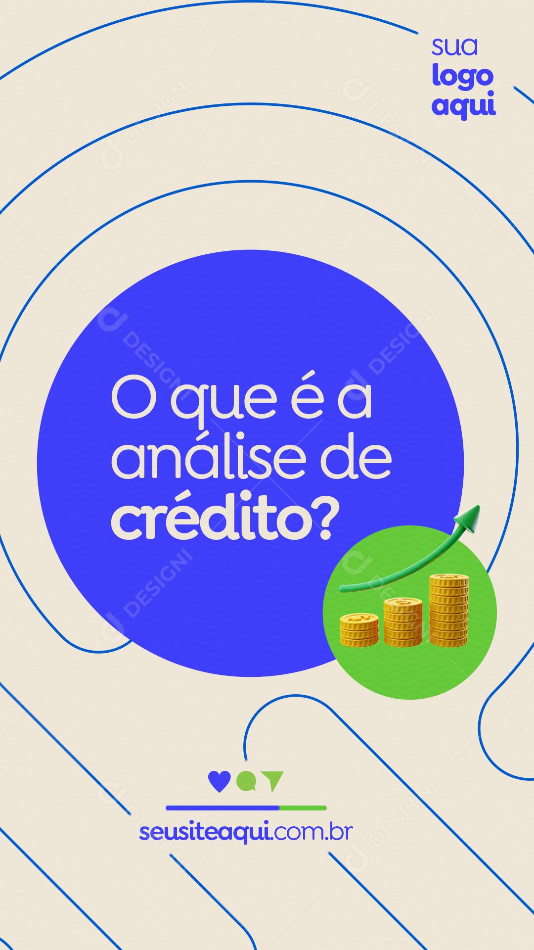 Social Media Story Investimento O Que é a Análise de Crédito PSD Editável