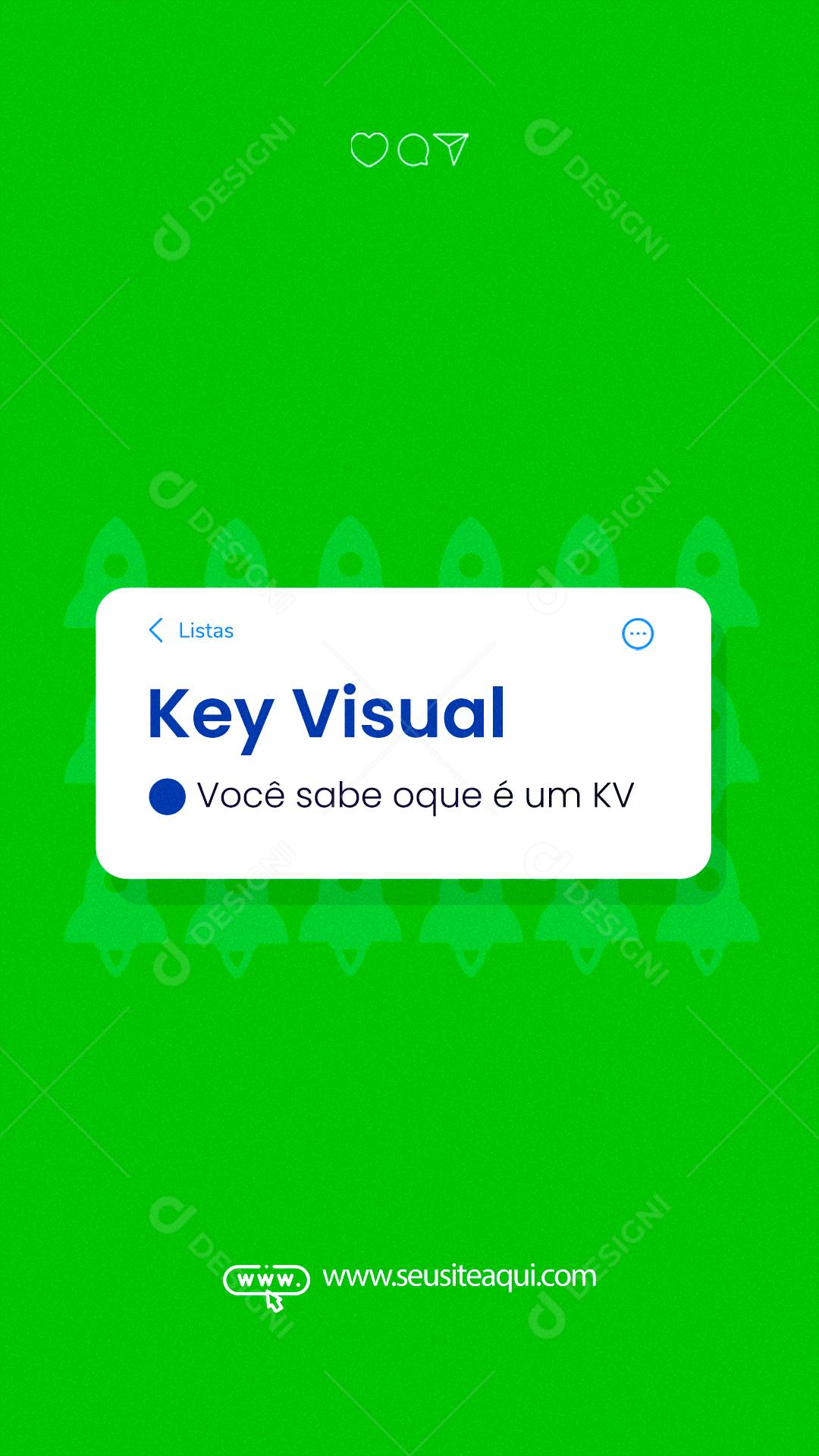 Social Media Story Marketing Você Sabe O que é um KV PSD Editável