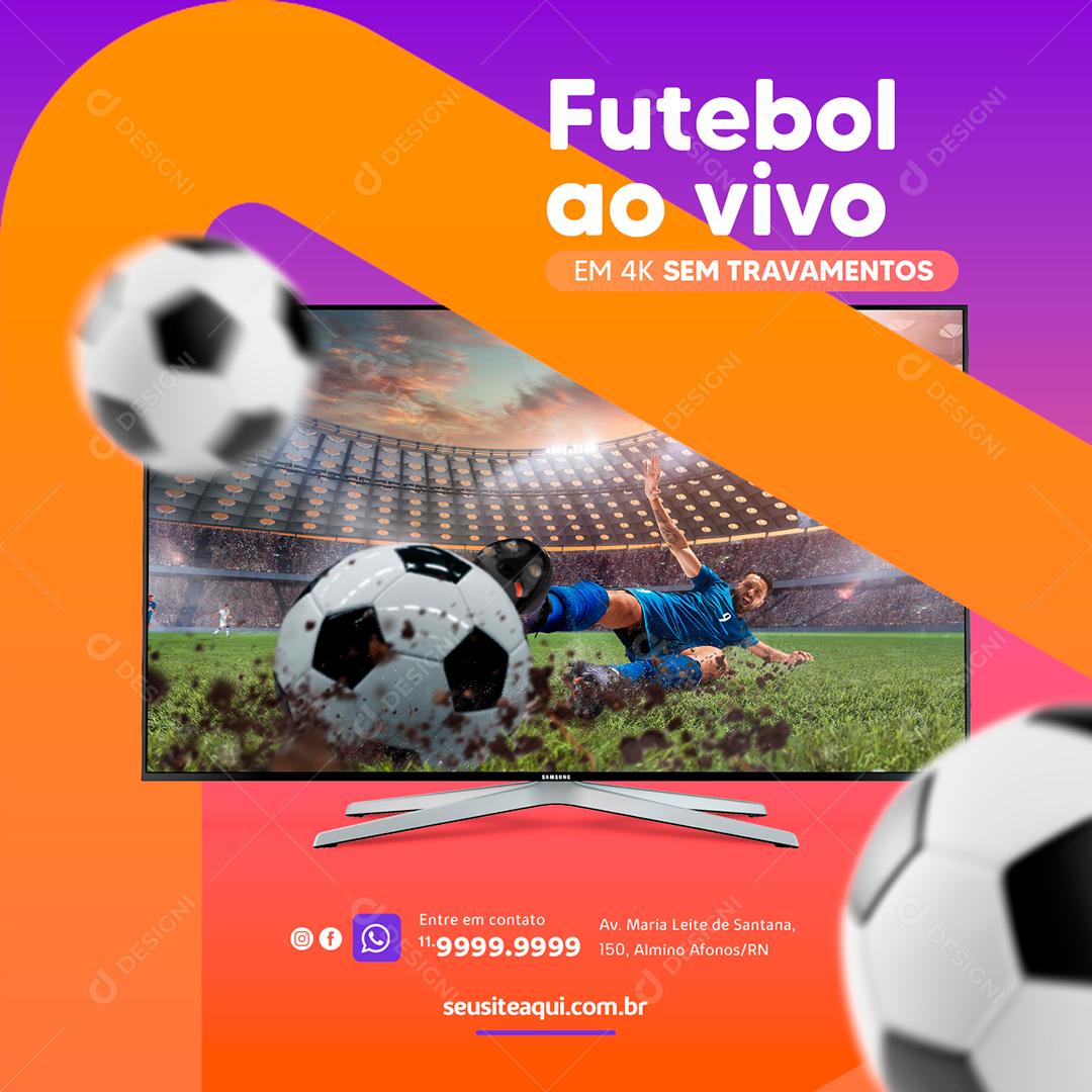 Social Media IPTV Futebol Ao Vivo PSD Editável