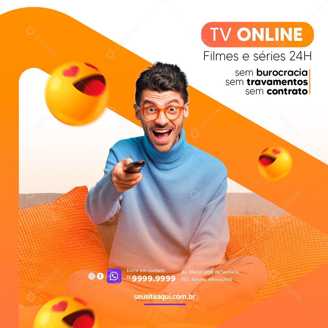 Social Media IPTV Filmes e Sérias 24Hr PSD Editável