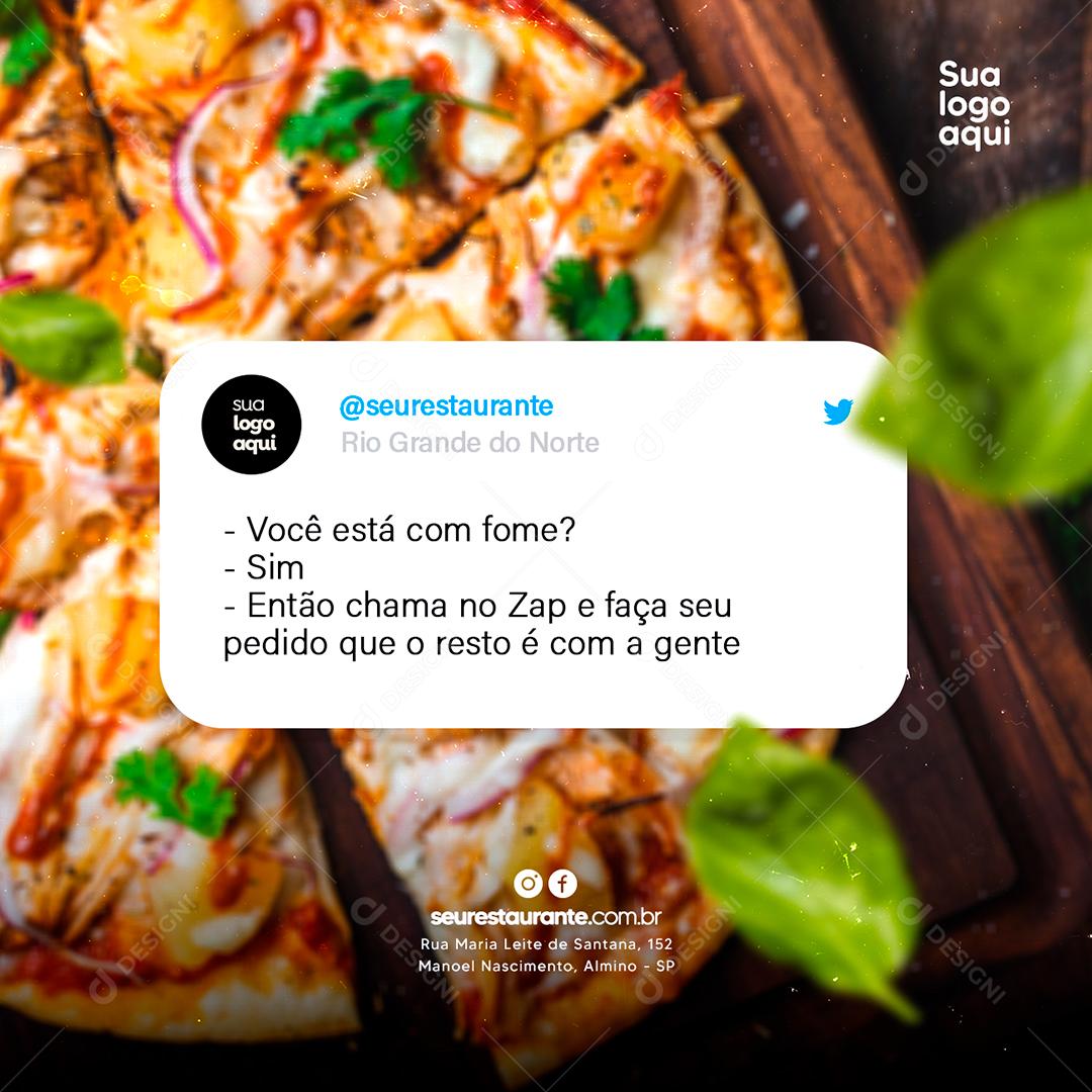 Social Media Culinária Você Está Com Fome PSD Editável