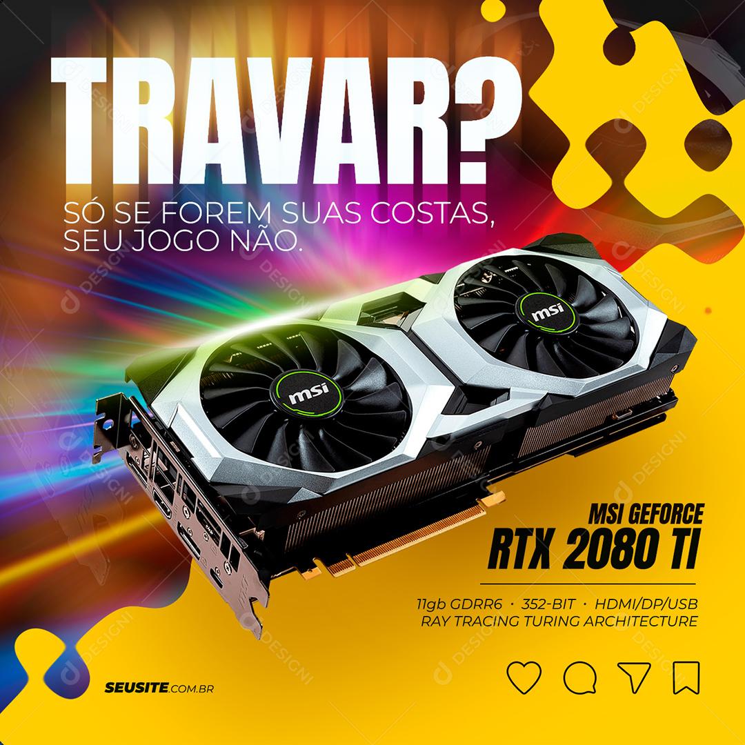 Social Media Gamer Travar Placa de Vídeo PSD Editável