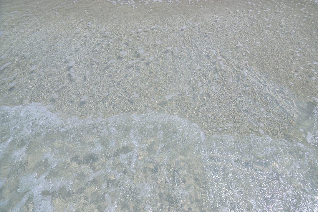 Ondas claras do mar e praias arenosas durante o dia
