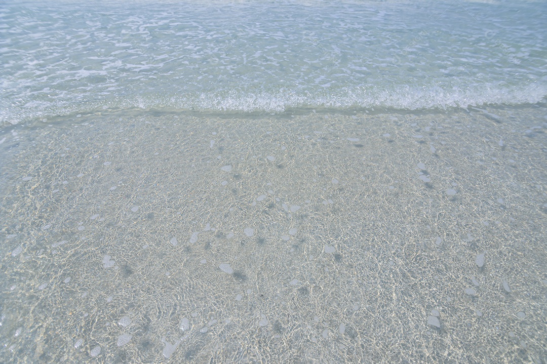 Ondas claras do mar e praias arenosas durante o dia