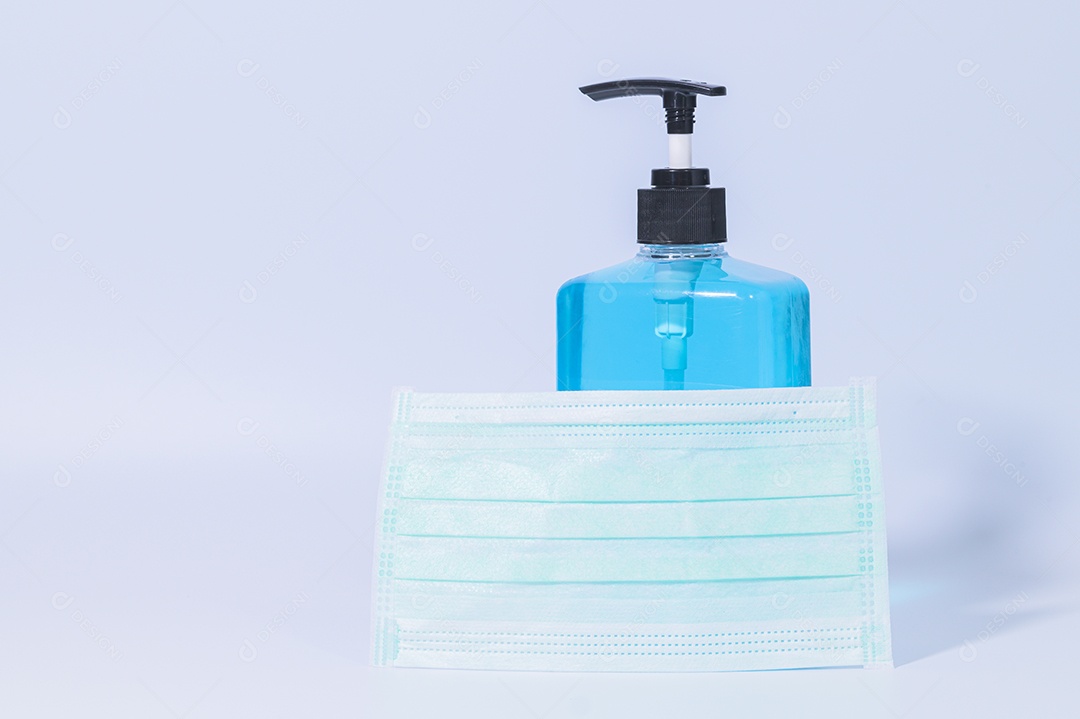 Gel de álcool para lavar as mãos Prevenir o coronavírus ou covid-19