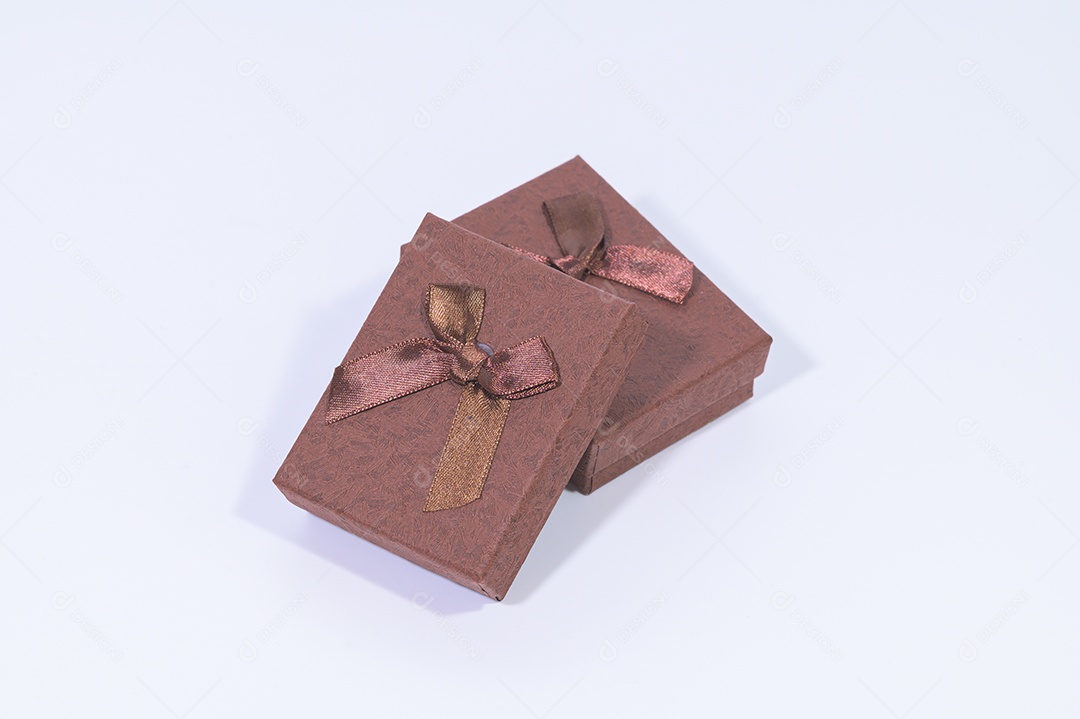 Coleção de caixa de presente no fundo branco