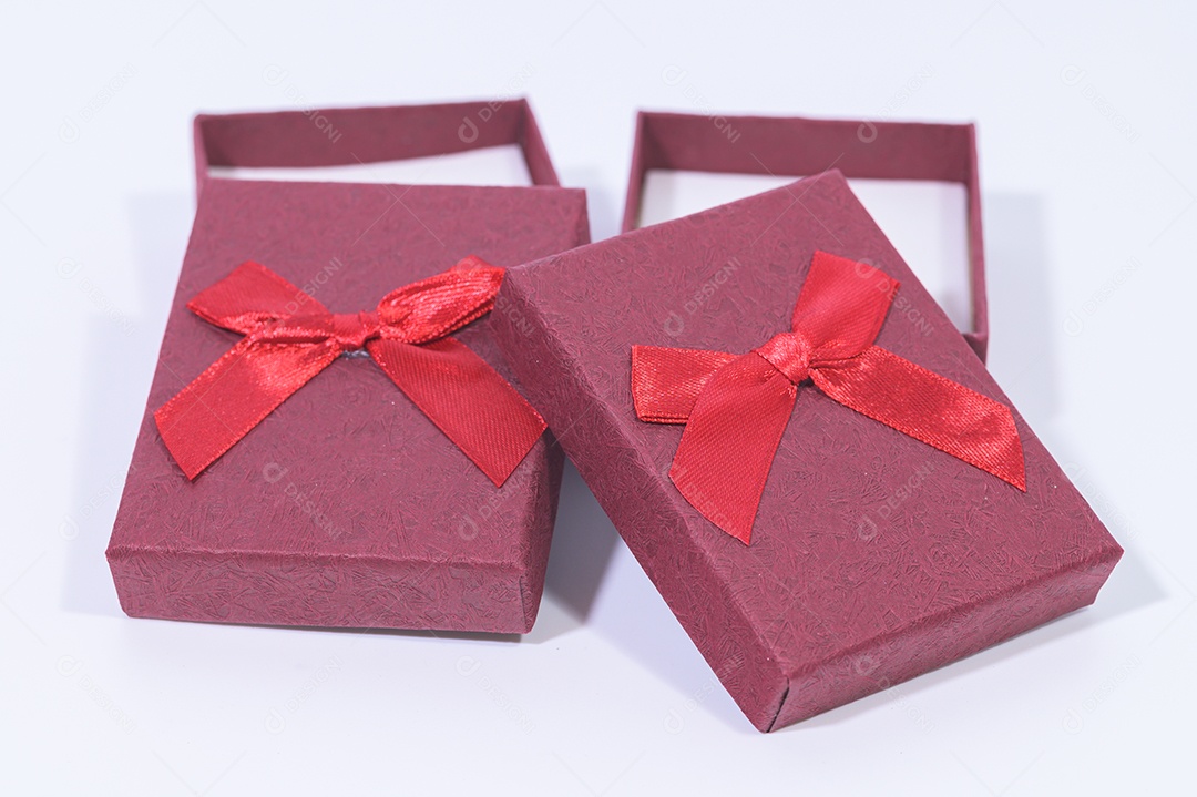 Coleção de caixa de presente no fundo branco