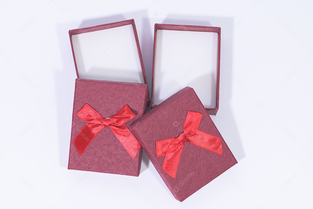 Gift box collection on white background