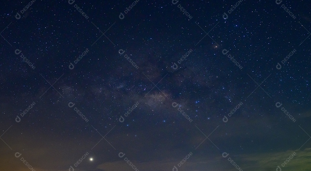 Céu estrelas noite via láctea
