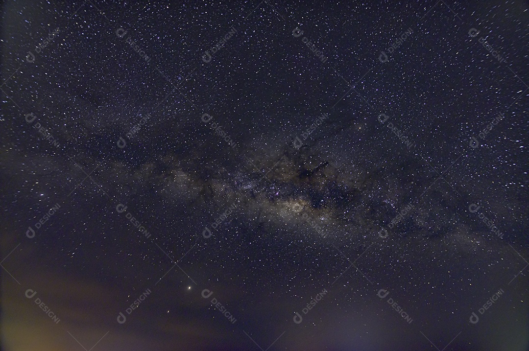 Céu estrelas noite via láctea