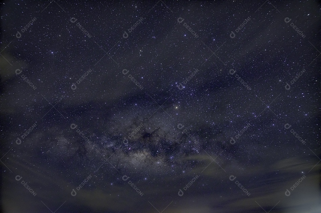 Céu estrelas noite via láctea