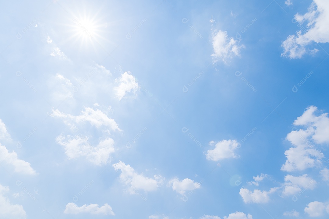 Linda paisagem de céu nublado sol