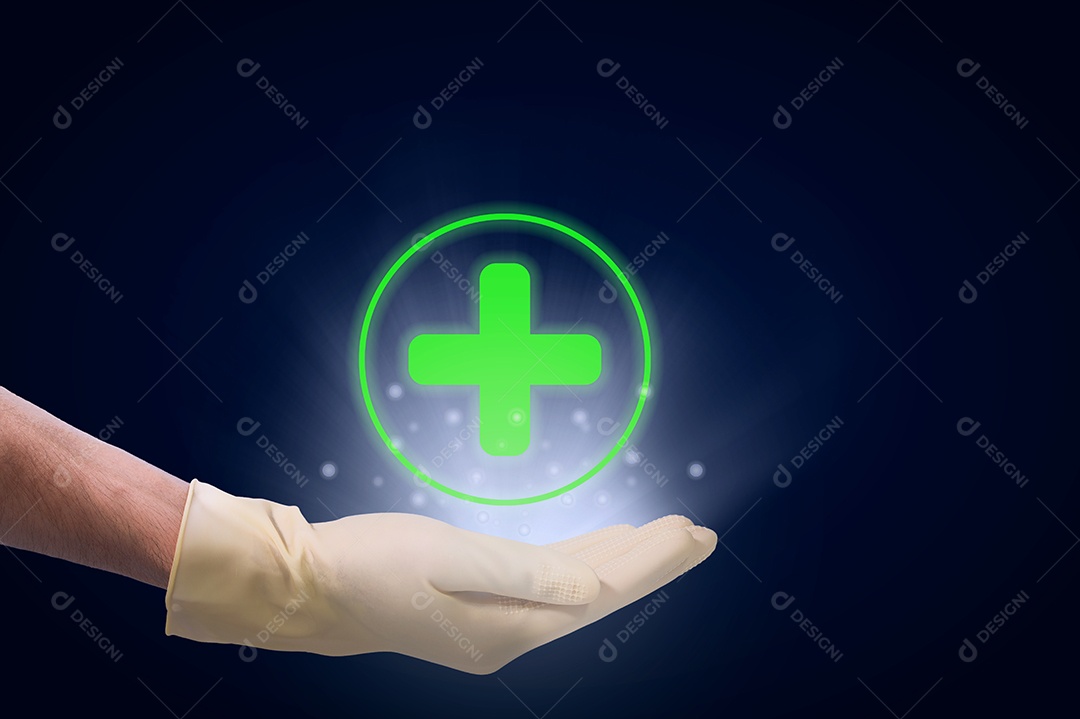 Use luvas de proteção e proteja-se contra o coronavírus ou o vírus covid 19