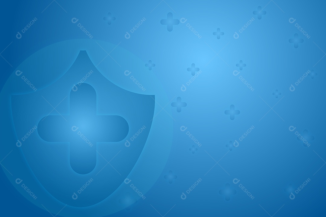 Símbolo gráfico de fundo azul claro proteção contra coronavírus (COVID-19)