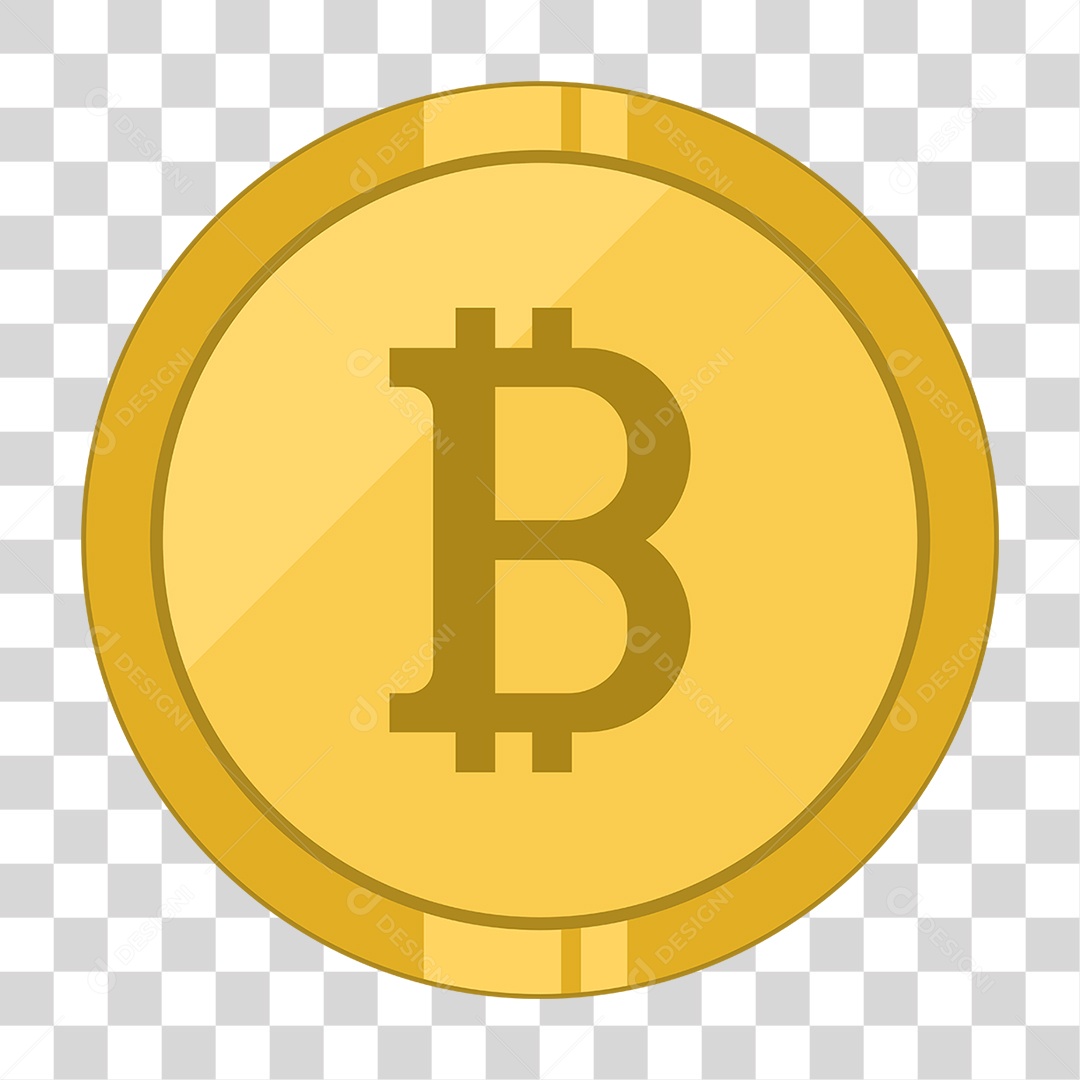 Moeda Virtual Bitcoin PNG Transparente