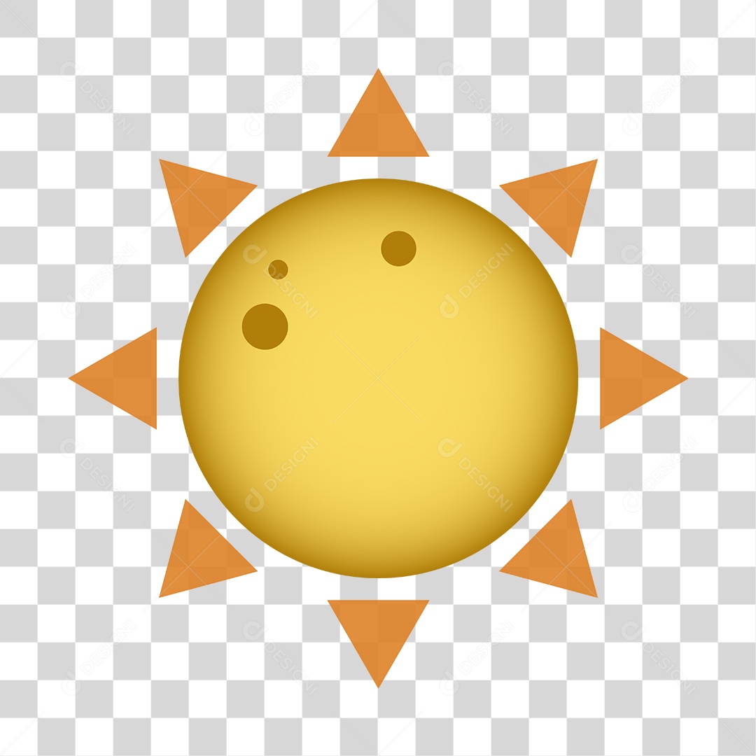 Sol Amarelo Brilhando PNG Transparente