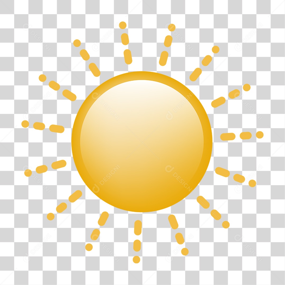 Sol Amarelo Brilhando PNG Transparente