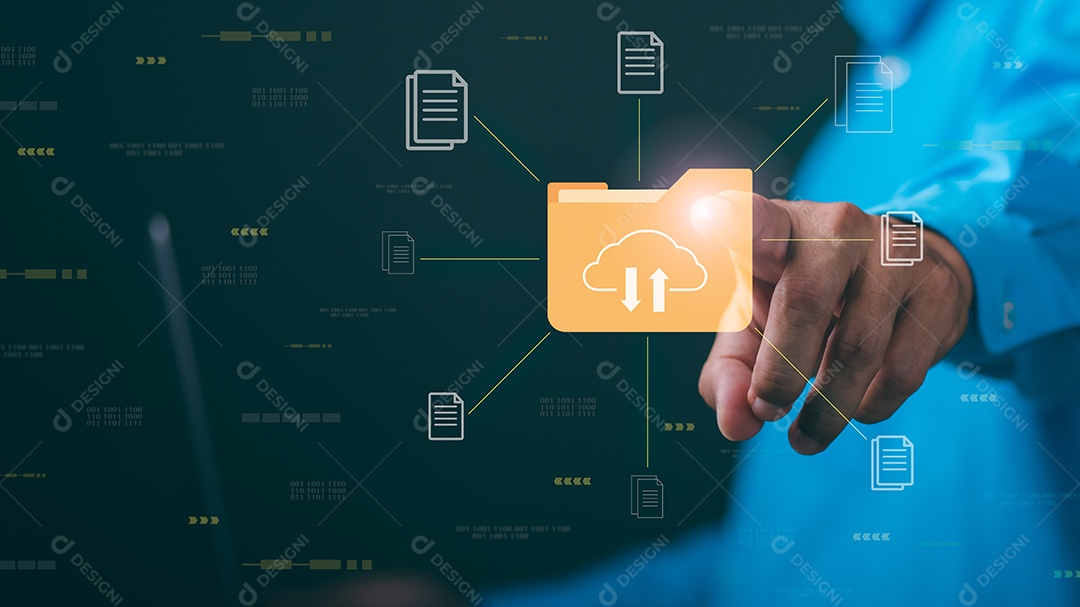 Os empresários gerenciam bancos de dados de documentos corporativos por meio