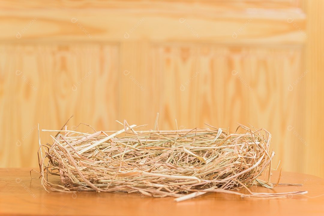 Conceito de bandeja de palha de arroz