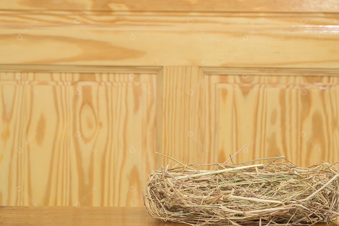 Conceito de bandeja de palha de arroz