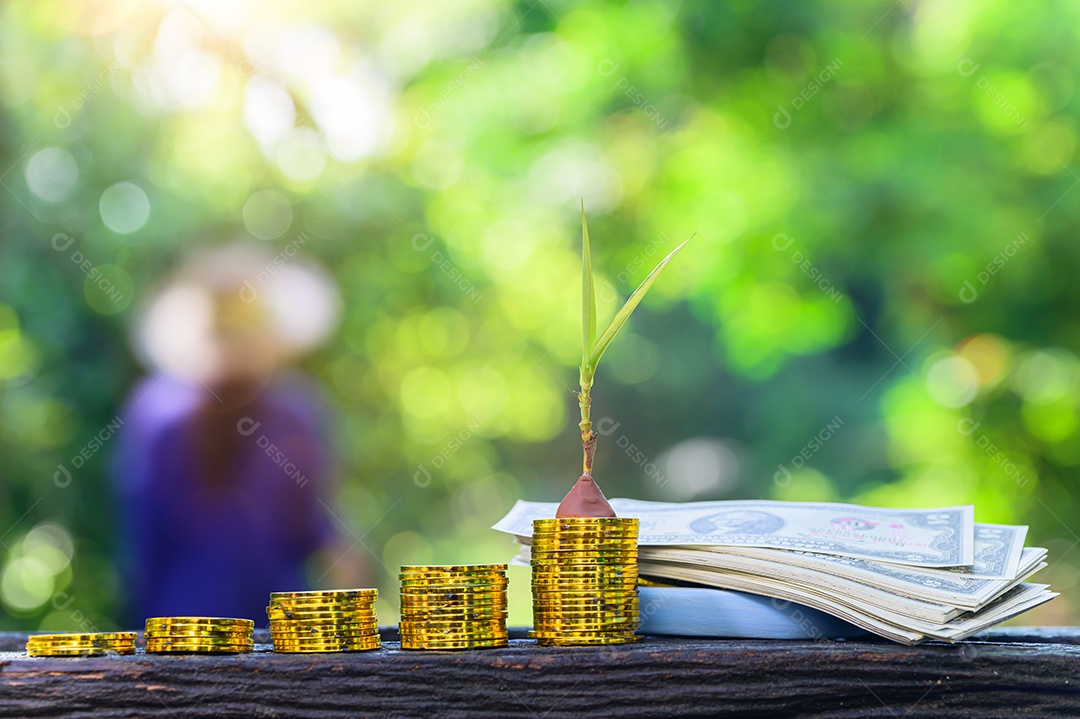 Conceito de economia de dinheiro e crescimento dos negócios